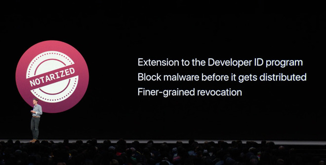 Apple introduced the notarization process to developers in 2018