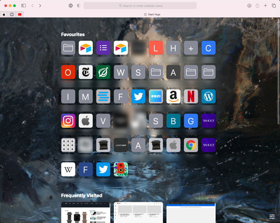 safari screen layout