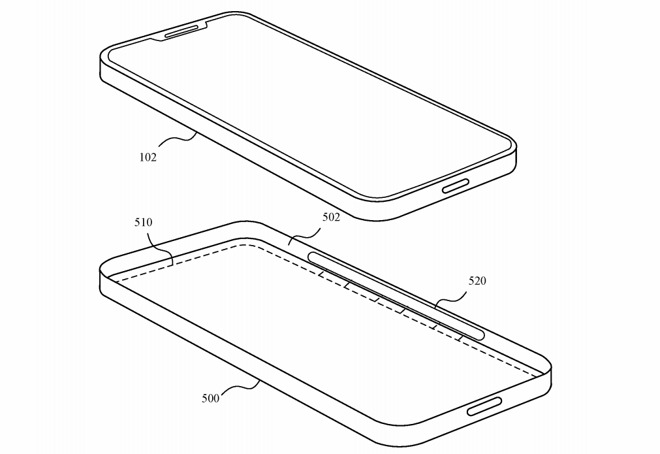 The case could contain magnets and RFID, which could be sensed by the iPhone.