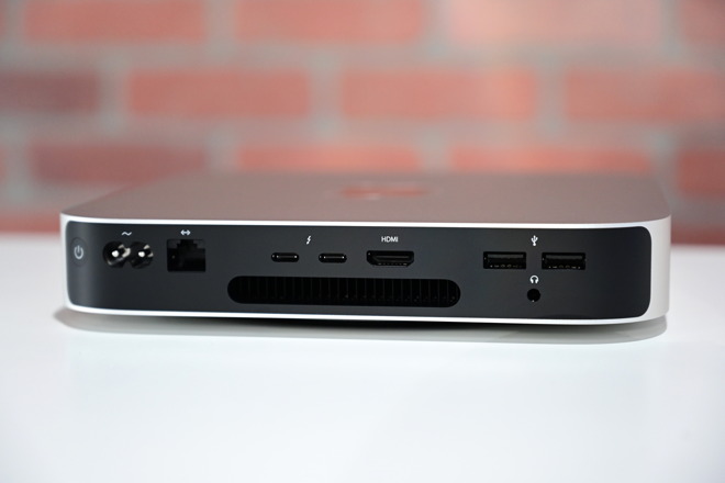 Ports on the rear of the new Mac mini