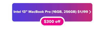 Thanksgiving MacBook Pro deal button