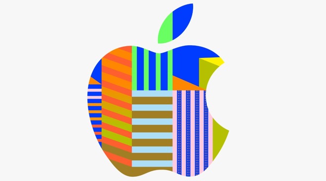 Customized Apple logo for the Yeouido store launch.