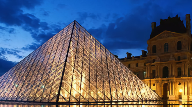 The Grande Louvre in Paris, France