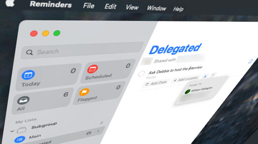 photo of How to assign tasks to other people in Reminders in macOS Big Sur image