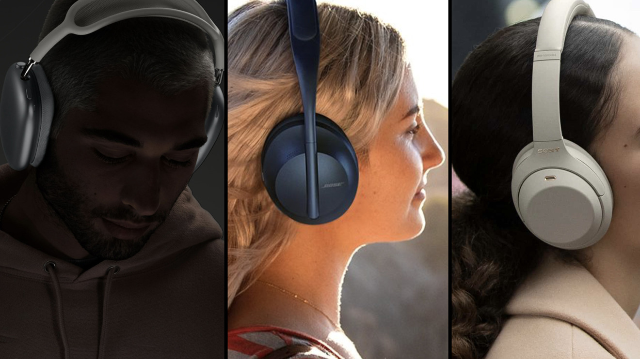 L to R: AirPods Max vs. Bose 700 vs. Sony WH-1000XM4