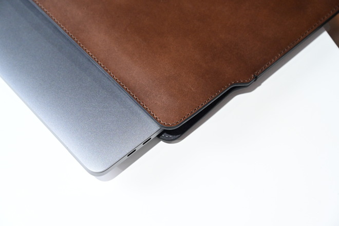 MacBook Pro in the Nomad sleeve