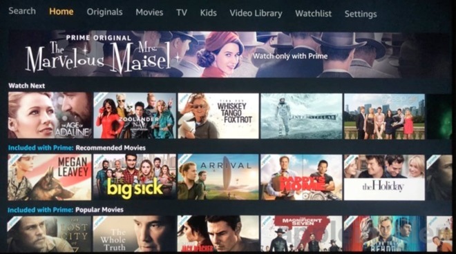 Amazon's video app offers access to all of its Prime Instant Video content.