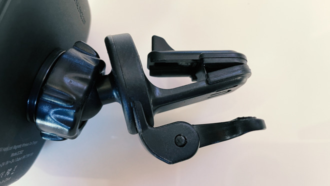 The back part includes a nut-and-ball mount, clamp, and stabilizing arm