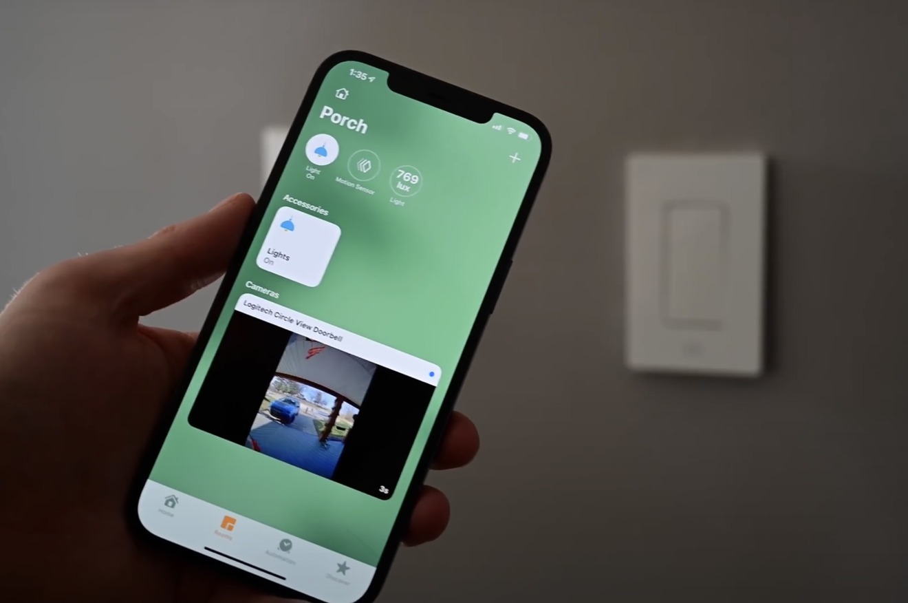 A HomeKit video doorbell in the Home app