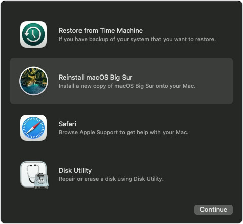 Once you're finished with the necessary steps, you can reinstall a fresh copy of macOS.