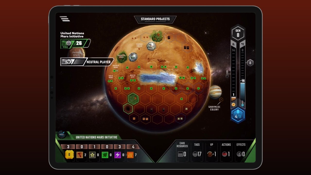 'Terraforming Mars' comes to life with animation in the iPad version