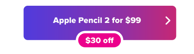 Apple Pencil 2 lowest price ever button