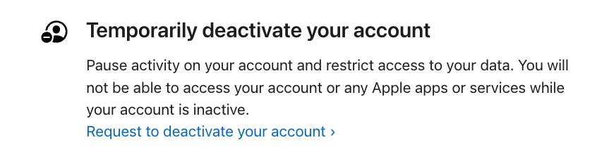You don't have to delete your Apple ID. Deactivation is an option.