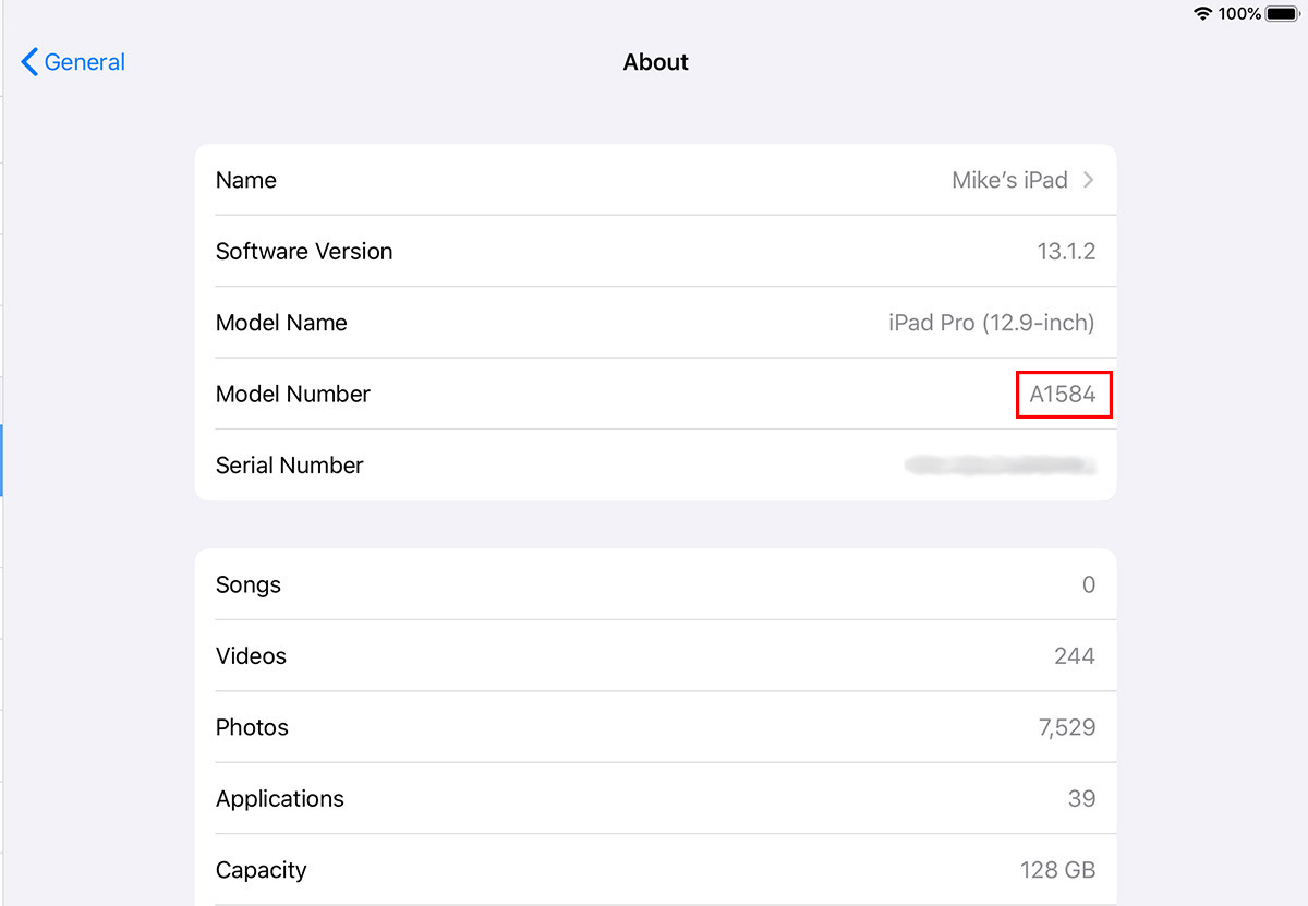 In some versions of iOS, tapping on the Model Number section will switch between the SKU and the 
