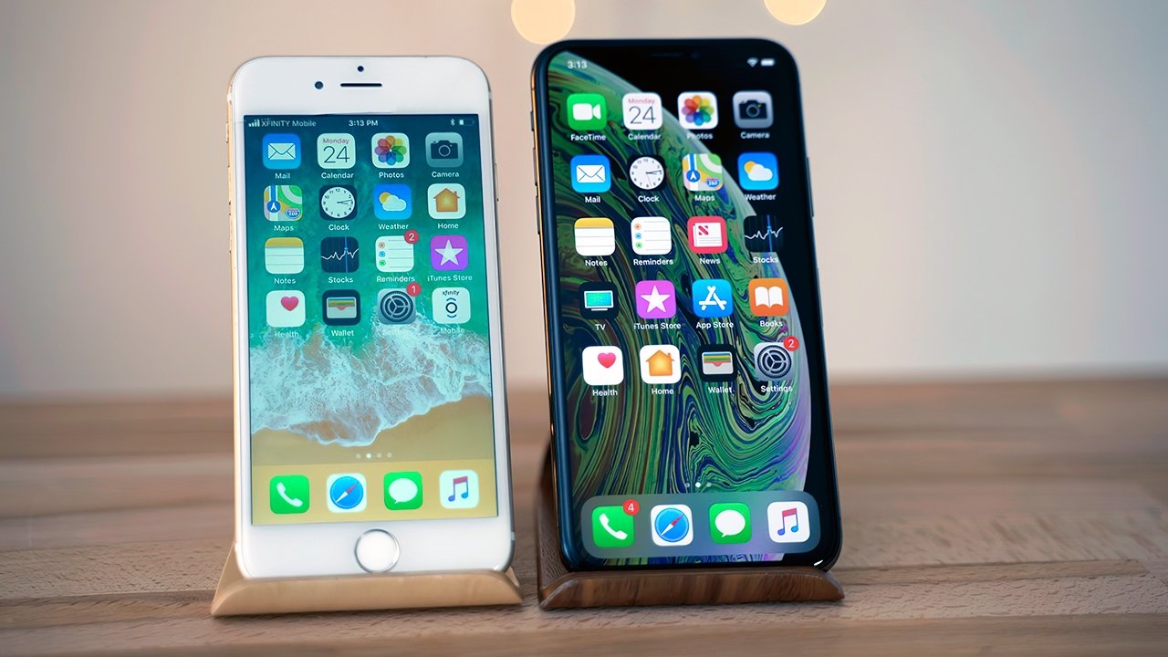 iPhone 8 (L) with the 2018 flagship