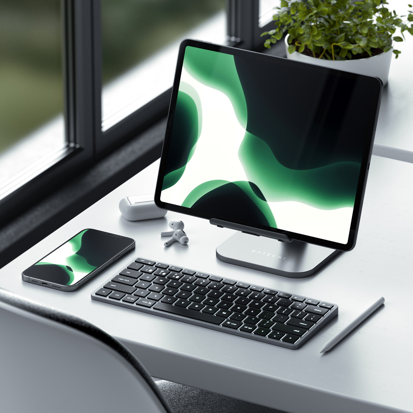 Satechi aluminum desktop iPad stand