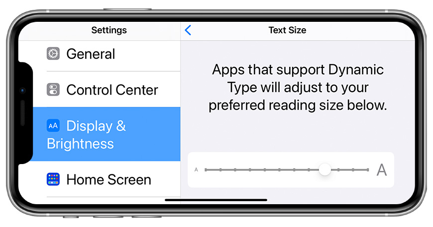 Use display and text size preferences on your iPhone, iPad, and