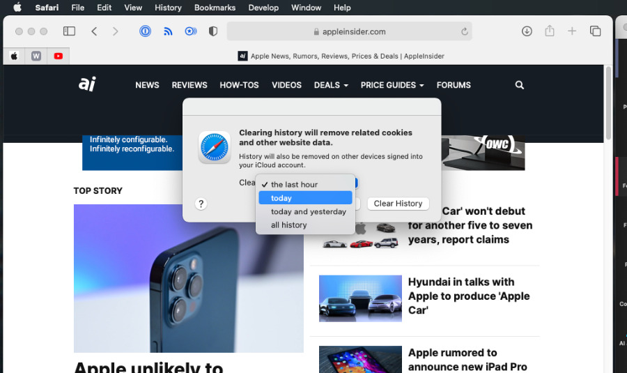 find update history in mac