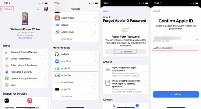 how to change mac password from iphone