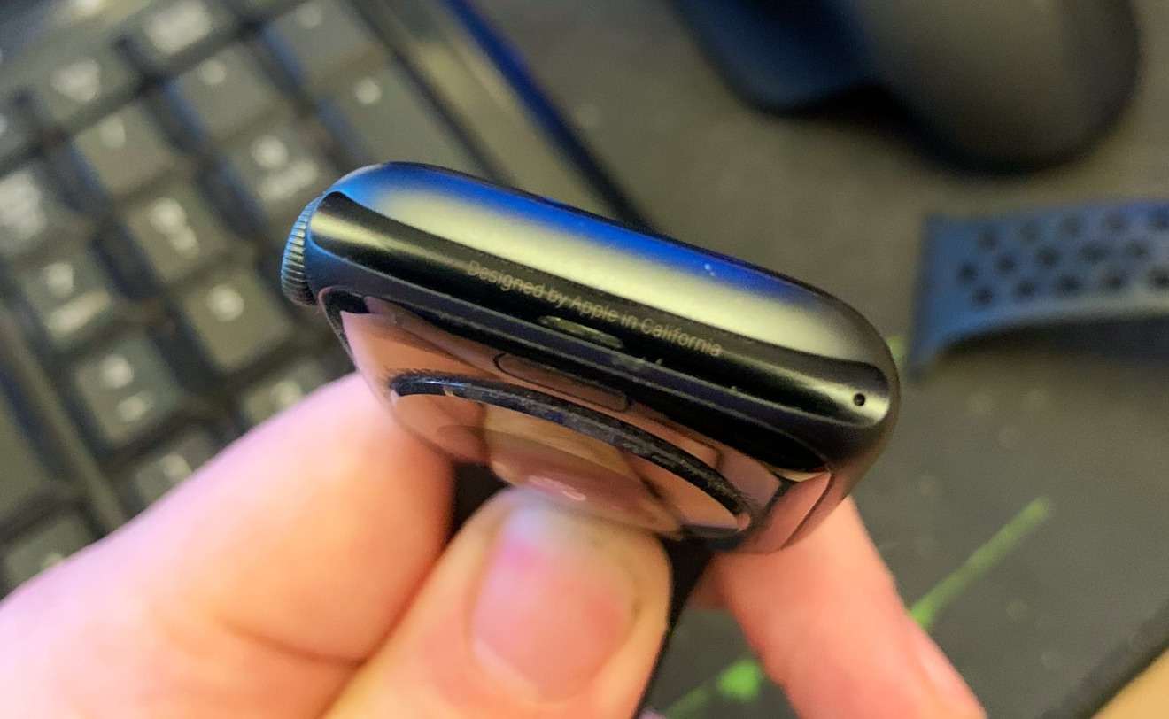 The Apple Watch hides the serial number within a Band slot. 