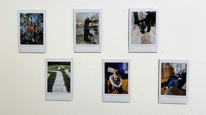 The tiny photos can be hung on a wall, tucked in a card, or placed in an album