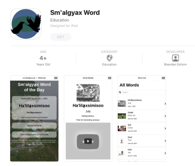 Sm'algyax Word app on the App Store