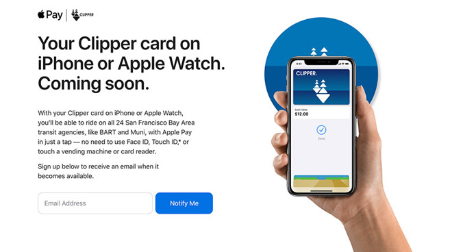 clipper card on phone