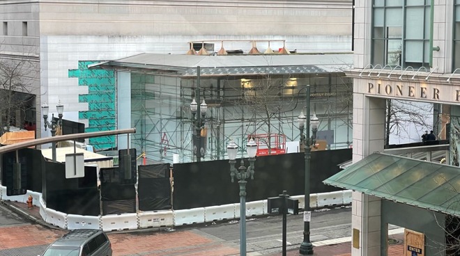 Apple Pioneer Place renovation work [via