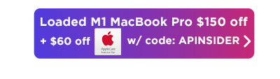 Apple MacBook Pro M1 with AppleCare deal button