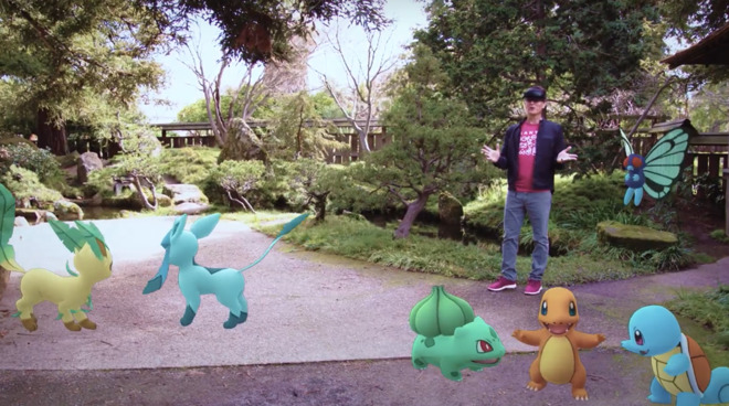 Microsoft Mesh and Niantic demo of mixed reality in 'Pokemon Go'