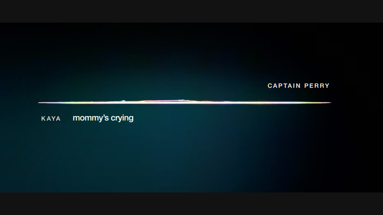 The trailer's only visuals are waveform graphics, speakers' names, and other minimal abstract visuals