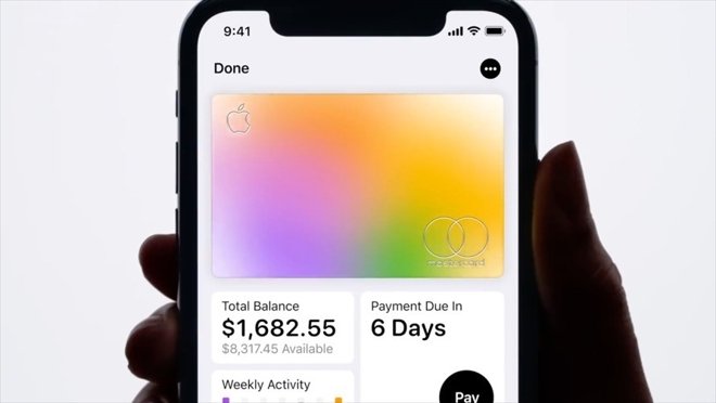 The iPhone interface for Apple Card