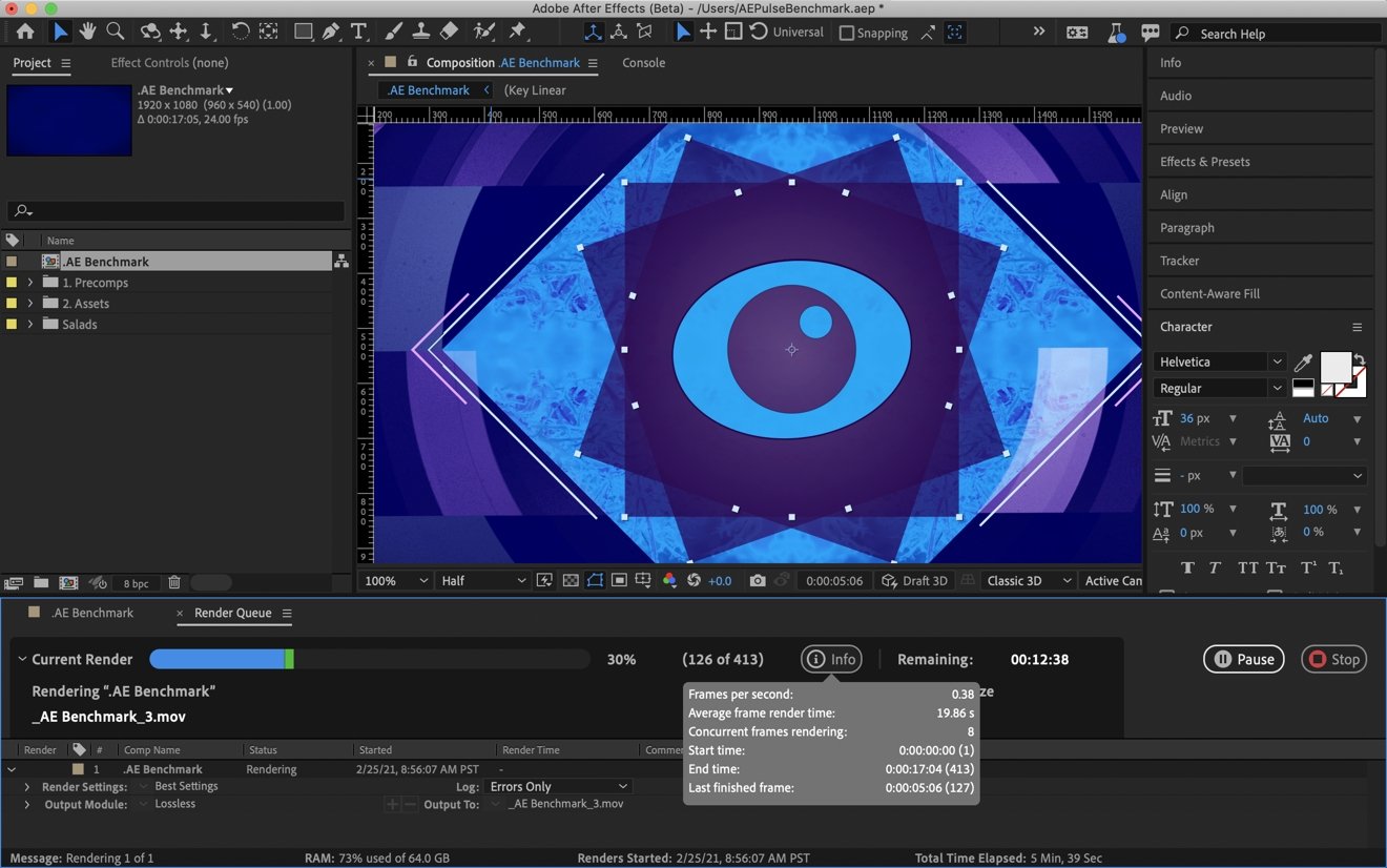 Adobe After Effects Beta now includes a multi-frame rendering boost