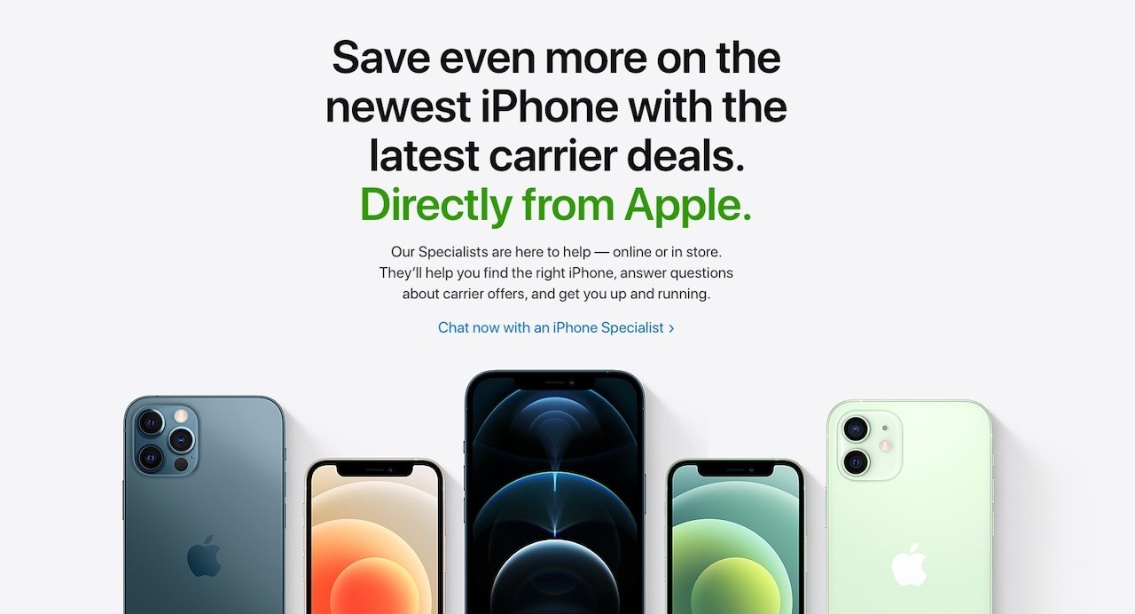 Apple highlights US carrier trade-in offers on iPhone 12, iPhone 12 Pro