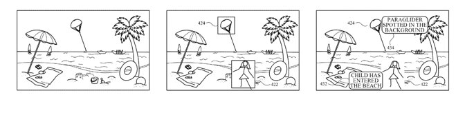 L-R an AR scene, objects identified, then objects annotated