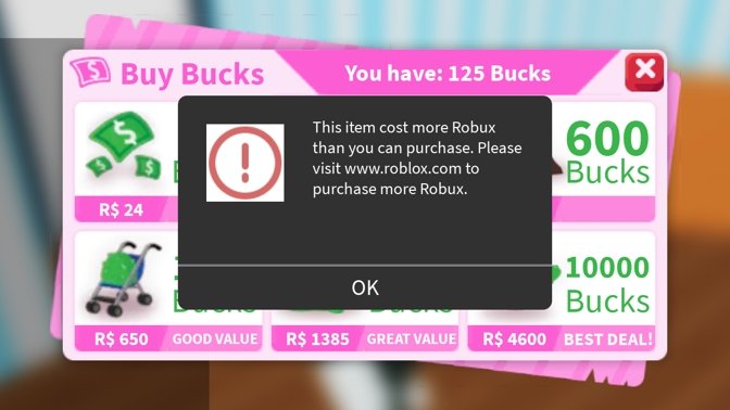 Roblox frequently recommends objects worth well over what can be bought with in-app purchase