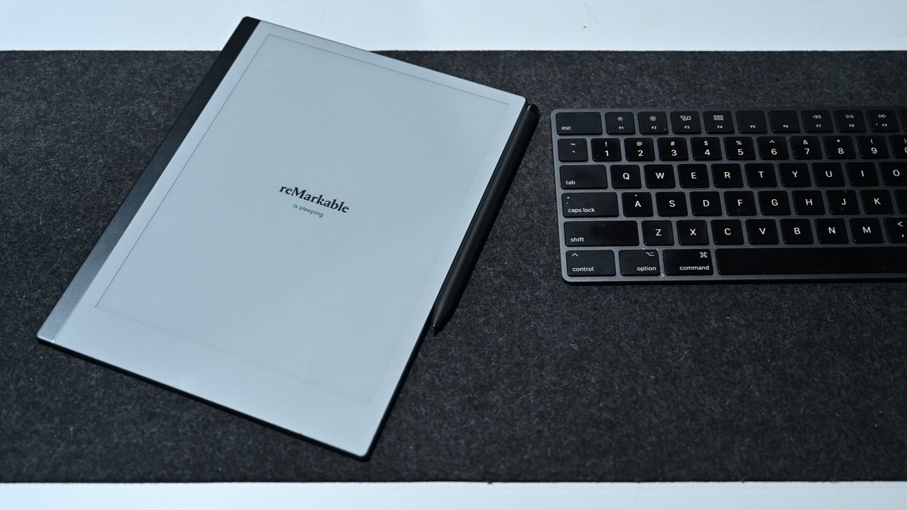 reMarkable 2 tablet on our desk