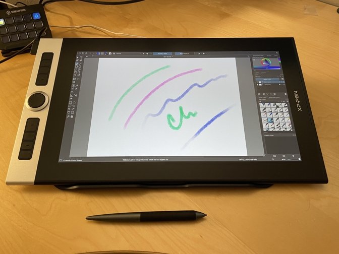 Approximately 8,192 levels of pressure sensitivity are offered by the tablet for drawing.