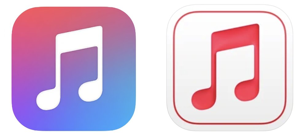 Left: the old Apple Music for Artists icon. Right: the new