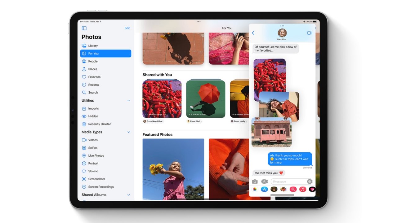 Photos shared in iMessage show up in a new stack