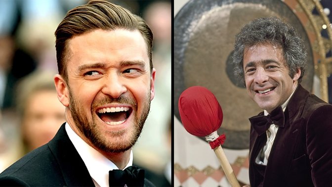 Justin Timberlake (L) is slated to play Chuck Barris, 'Gong Show' host and possible CIA assassin