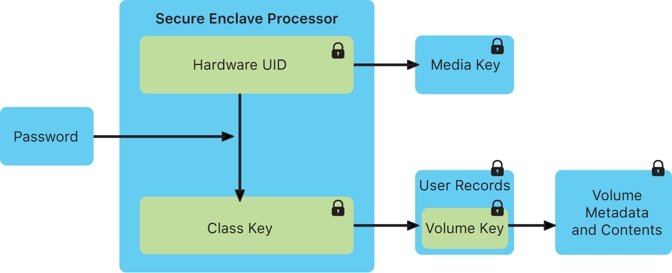 An illustration from Apple of the Secure Enclave's role in iPhone security