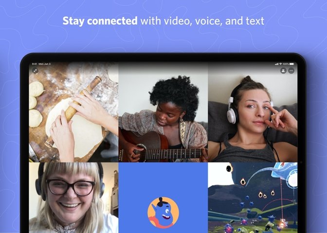 Discord supports voice, video, and text chat