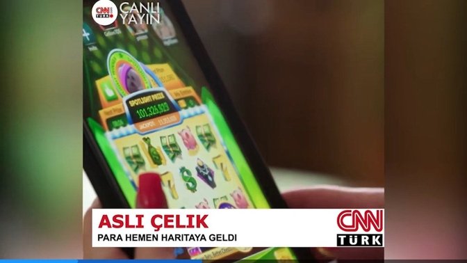 Fake CNN Turk coverage used to promote the casino website in disguise