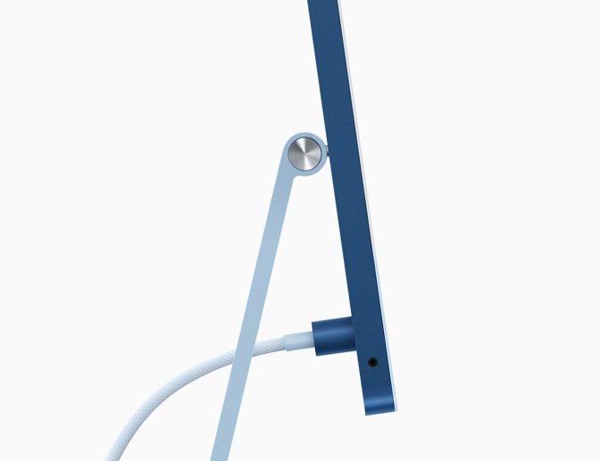 The power cable in the 24-inch iMac is held on with magnets.