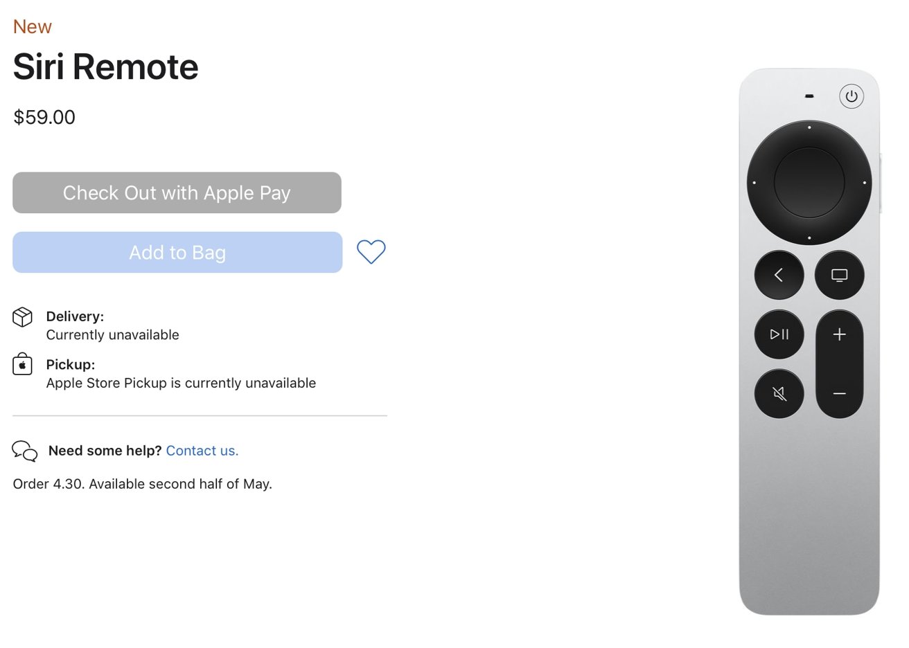 Siri Remote - Apple