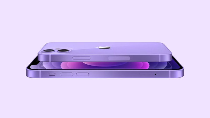 The iPhone 12 in purple