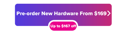 2021 Apple hardware sale button in pink and purple