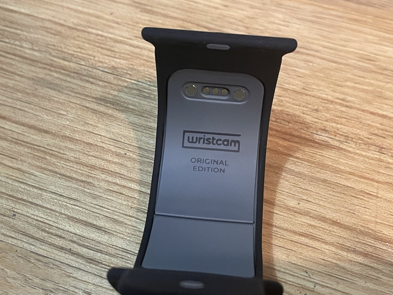 The charging point within the Wristcam band.