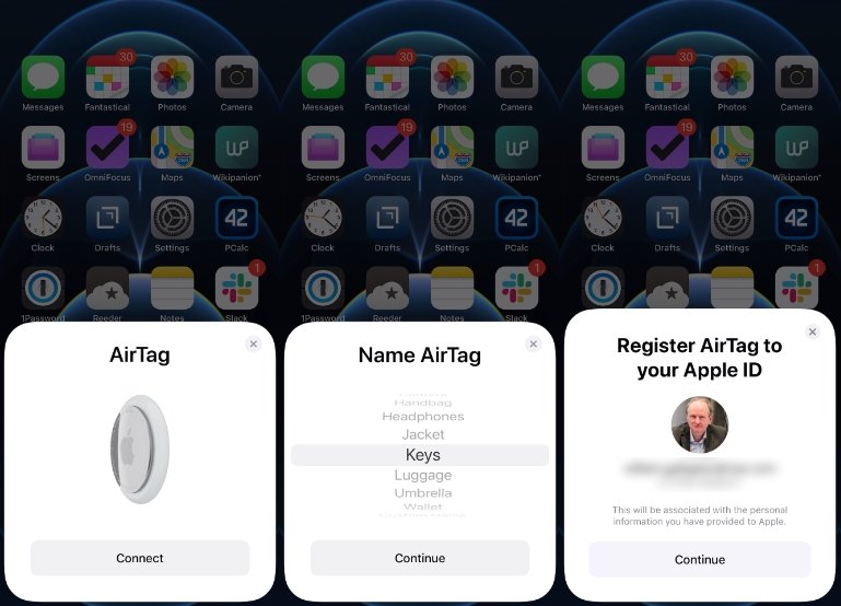 Your iPhone will recognize a new AirTag and prompt you through setting it up